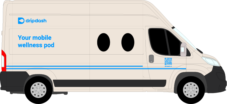 Dripdash mobile IV therapy van for on-site wellness services